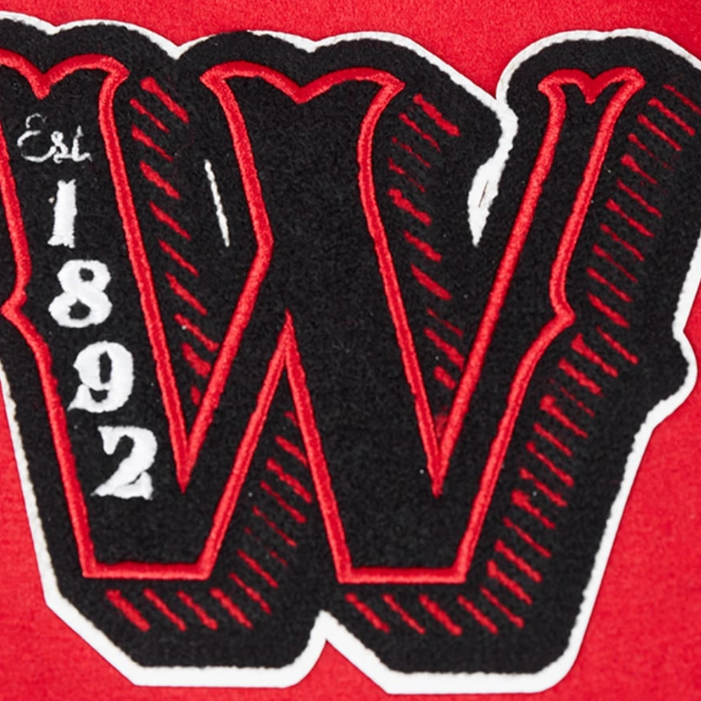 Winston-Salem State Rams HBCU Vintage Red/Black Wool & Leather Varsity Jacket - Image 7