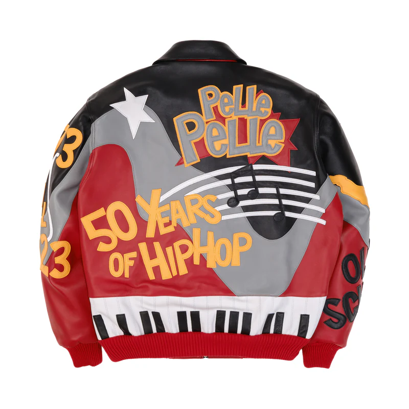 Pelle Pelle 50 Years Of Hip Hop Black & Red Leather Jacket - Image 2
