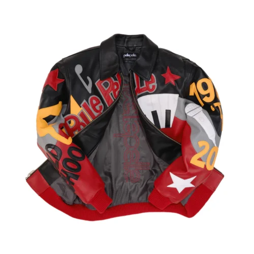 Pelle Pelle 50 Years Of Hip Hop Black & Red Leather Jacket - Image 3