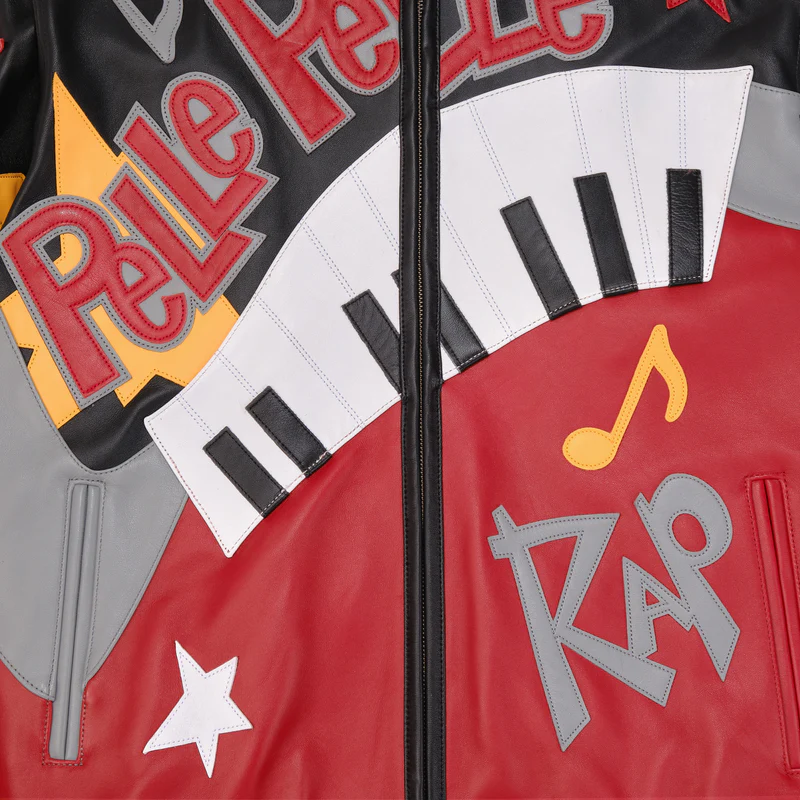 Pelle Pelle 50 Years Of Hip Hop Black & Red Leather Jacket - Image 6