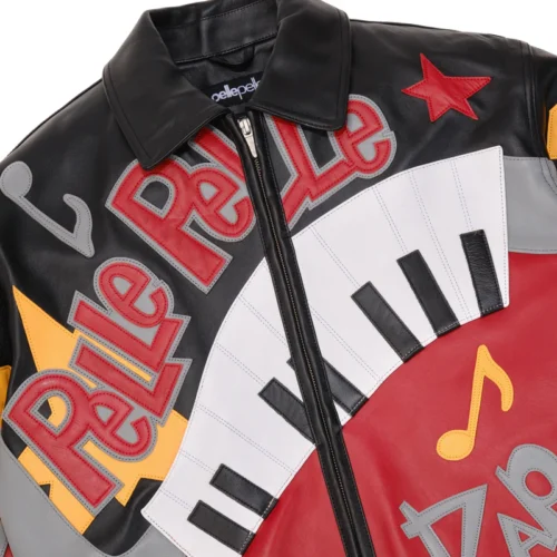Pelle Pelle 50 Years Of Hip Hop Black & Red Leather Jacket - Image 4