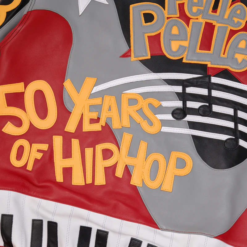 Pelle Pelle 50 Years Of Hip Hop Black & Red Leather Jacket - Image 7