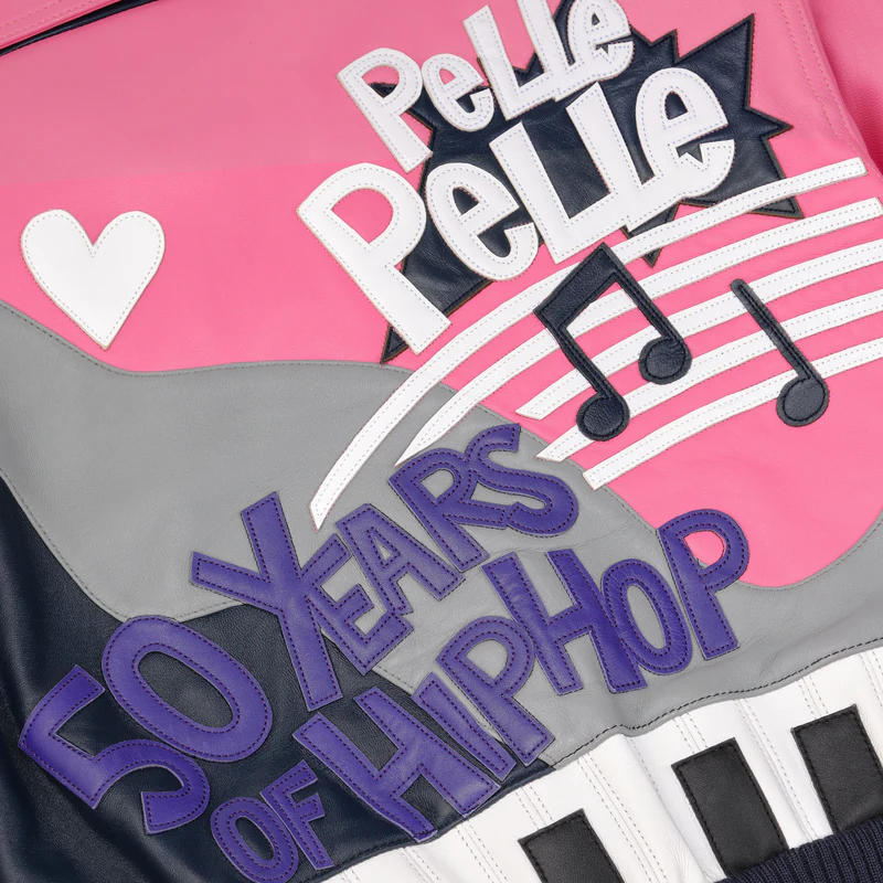 Pelle Pelle 50 Years Of Hip Hop Women's Crop Pink Leather Jacket - Image 4