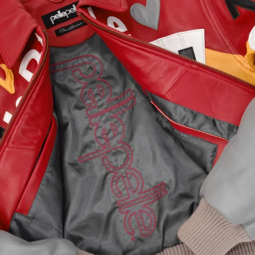 Pelle Pelle 50 Years Of Hip Hop Women's Crop Red Leather Jacket - Image 4
