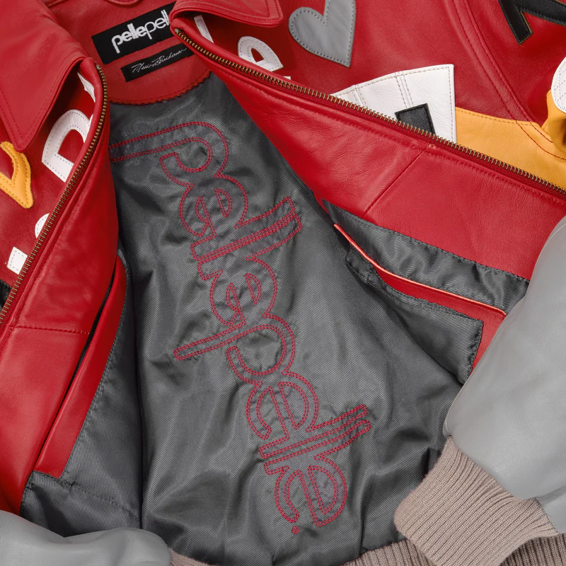 Pelle Pelle 50 Years Of Hip Hop Women's Crop Red Leather Jacket - Image 4