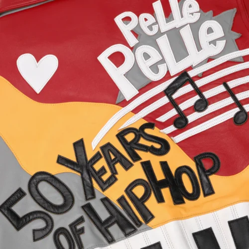 Pelle Pelle 50 Years Of Hip Hop Women's Crop Red Leather Jacket - Image 7
