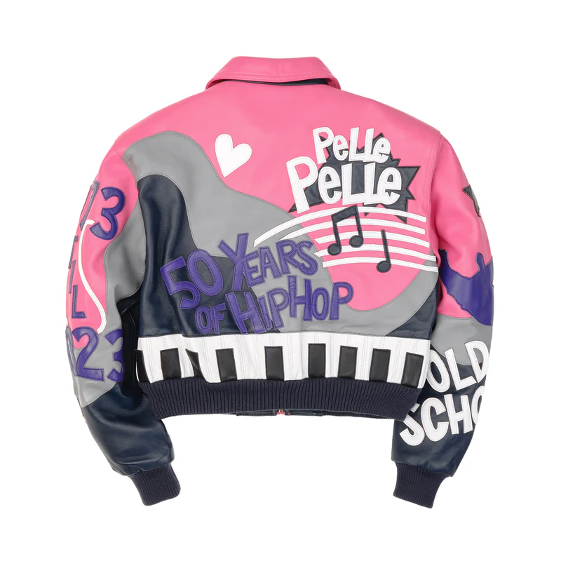 Pelle Pelle 50 Years Of Hip Hop Women's Crop Pink Leather Jacket - Image 3