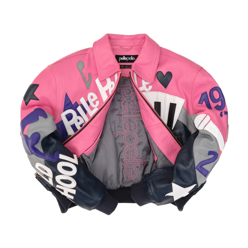 Pelle Pelle 50 Years Of Hip Hop Women's Crop Pink Leather Jacket - Image 2