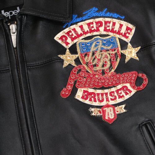 Pelle Pelle American Bruiser Plush Black Women's Crop Leather Jacket - Image 6