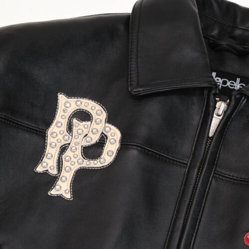 Pelle Pelle American Bruiser Plush Black Women's Crop Leather Jacket - Image 7