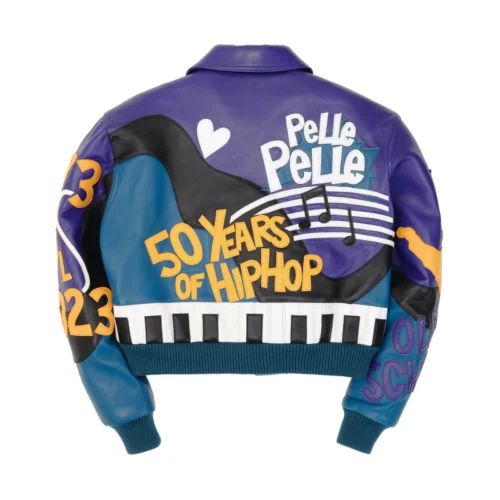 Alternative view of Pelle Pelle 50 Years Of Hip Hop Women's Crop Purple Leather Jacket