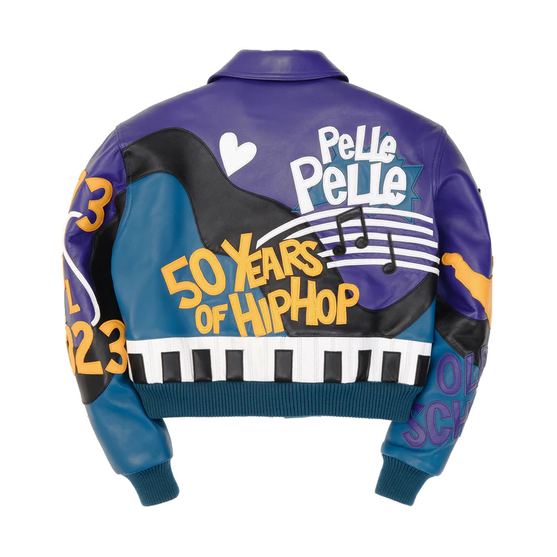 Pelle Pelle 50 Years Of Hip Hop Women's Crop Purple Leather Jacket - Image 2