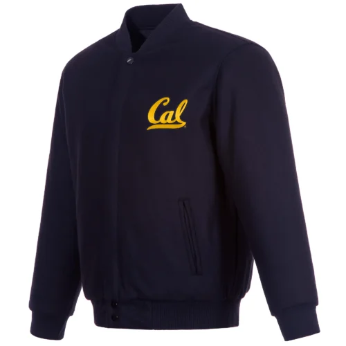 California Golden Bears One Color Full Wool Navy Varsity Jacket