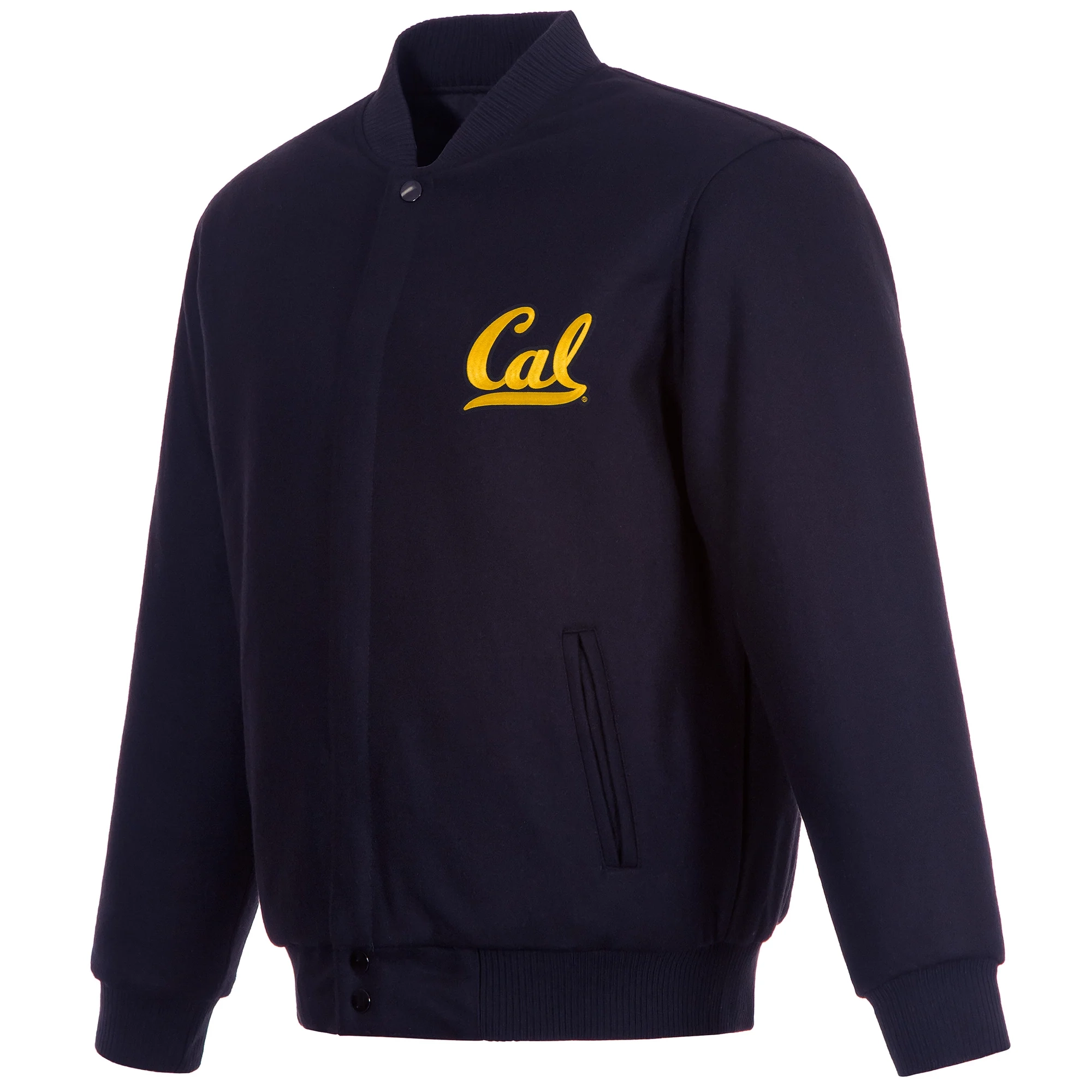 California Golden Bears One Color Full Wool Navy Varsity Jacket