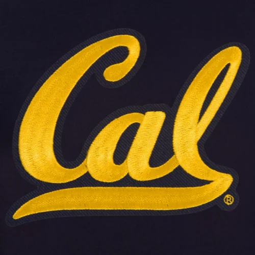 California Golden Bears One Color Full Wool Navy Varsity Jacket - Image 4