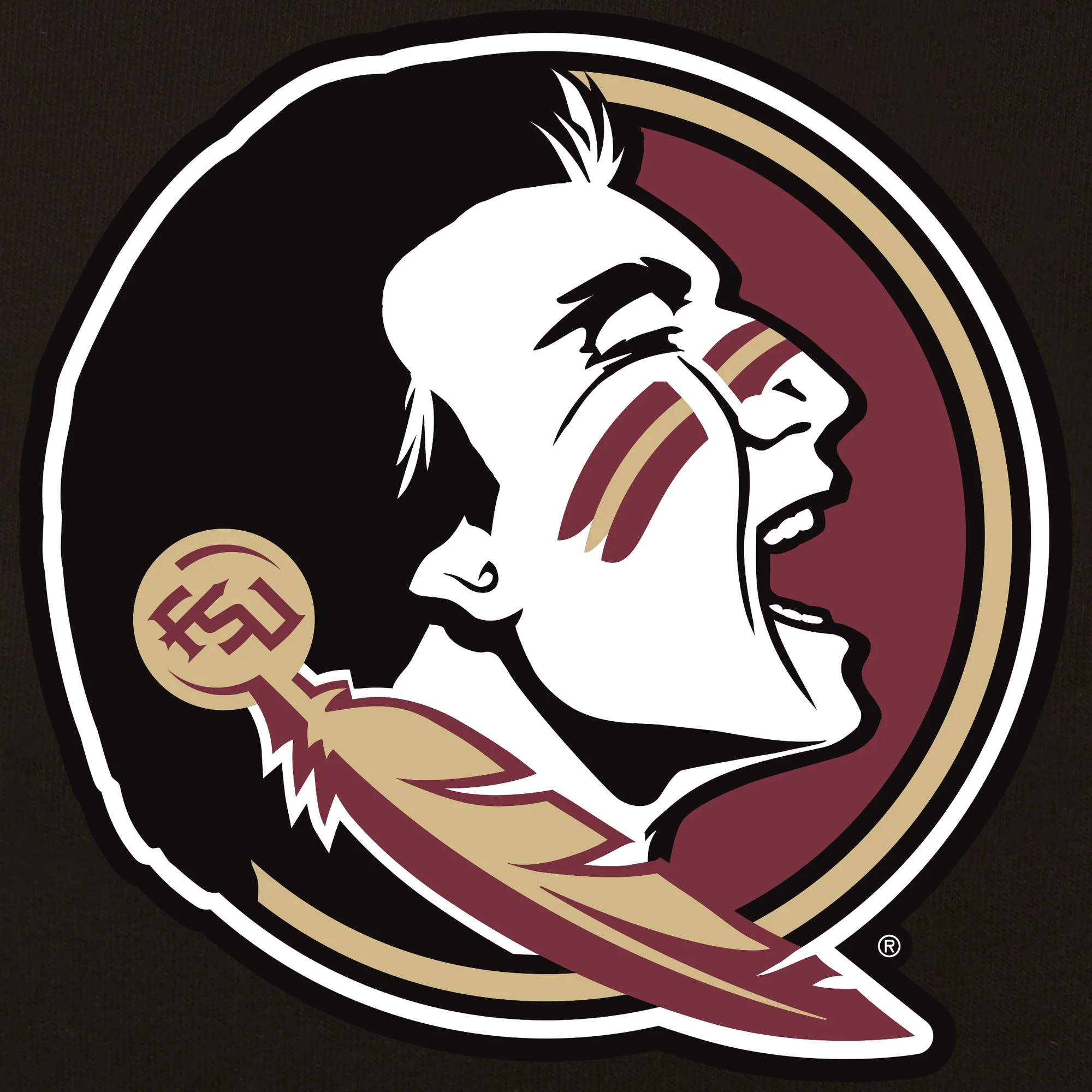 Florida State Seminoles Two Tone Black/White Wool & Leather Varsity Jacket - Image 3