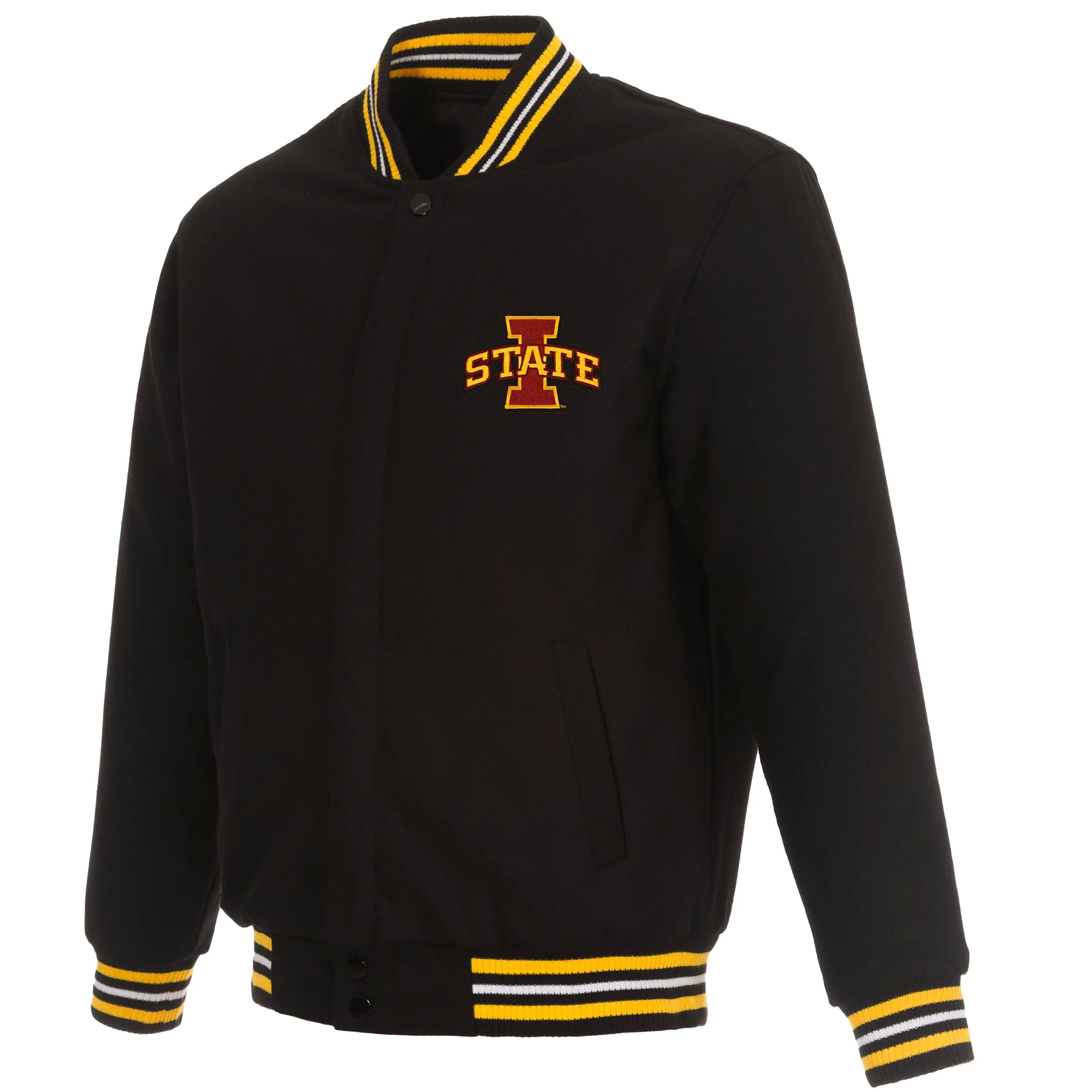 Iowa State Cyclones One Color Full Wool Black Varsity Jacket
