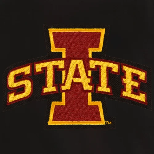 Iowa State Cyclones One Color Full Wool Black Varsity Jacket - Image 4