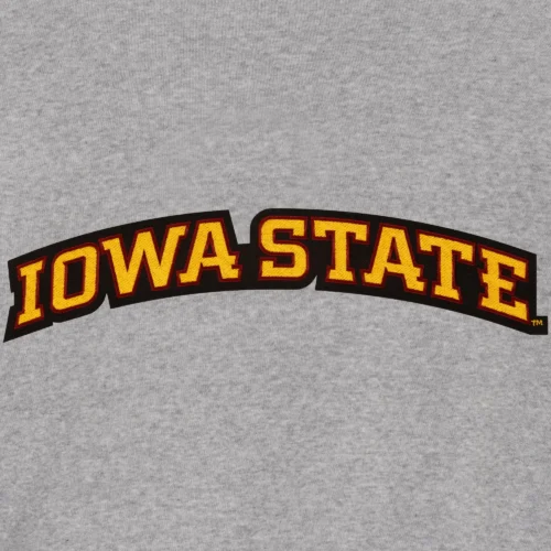 Iowa State Cyclones Two Tone Full Wool Gray/Black Varsity Jacket - Image 3