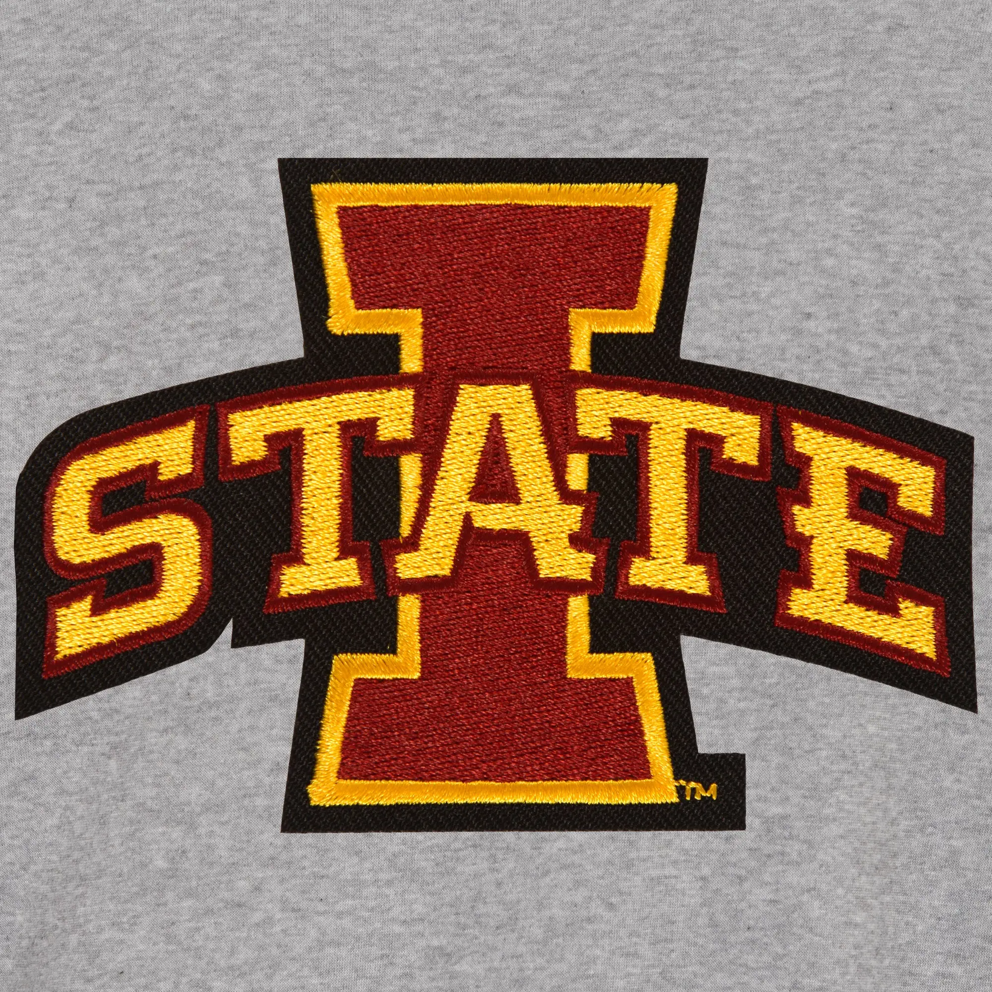 Iowa State Cyclones Two Tone Full Wool Gray/Black Varsity Jacket - Image 4