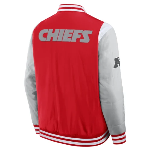 Alternative view of Kansas City Chiefs Elements Elite Red/Grey Full-Snap Satin Varsity Jacket