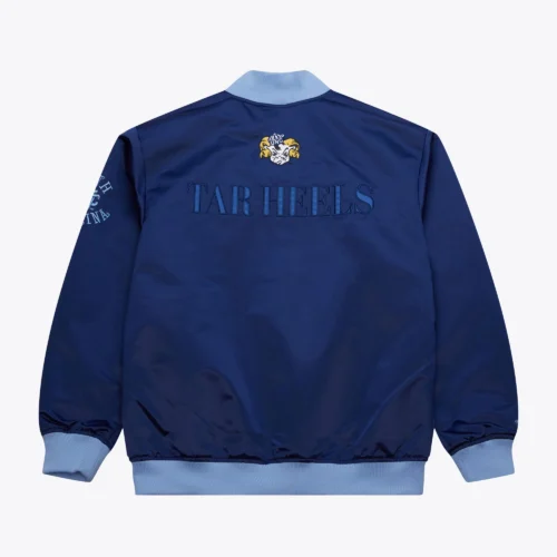 Alternative view of North Carolina Tar Heels OG 3.0 Vintage Full-Snap Navy Satin Varsity Jacket