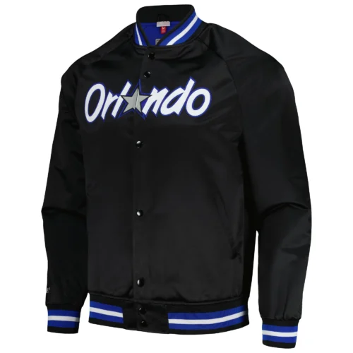 Orlando Magic Classics Throwback Wordmark Raglan Black Jacket
