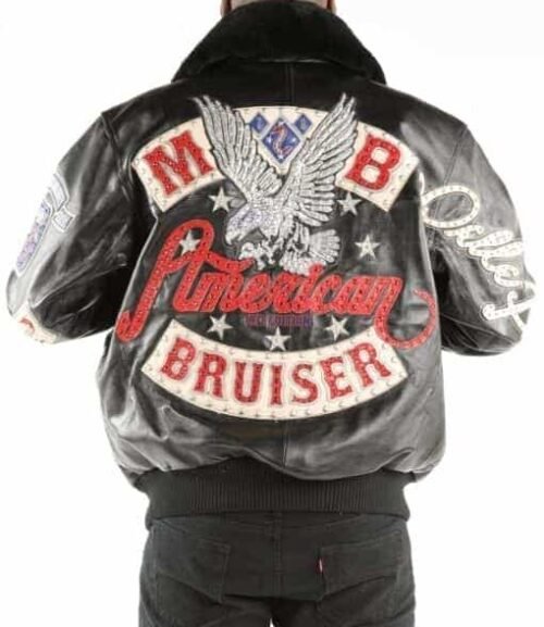 Alternative view of Pelle Pelle Fur American Bruiser Black Leather Jacket