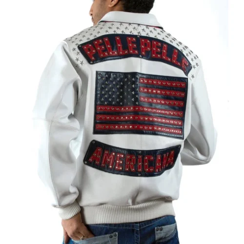 Alternative view of Pelle Pelle Americana White Men's Leather Jacket