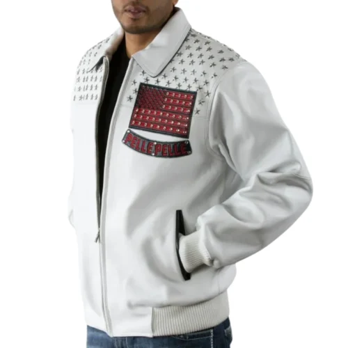 Pelle Pelle Americana White Men's Leather Jacket