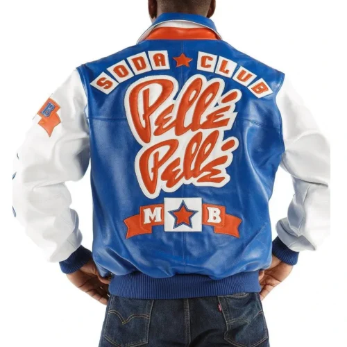 Alternative view of Pelle Pelle Classic Soda Club Blue Leather Jacket