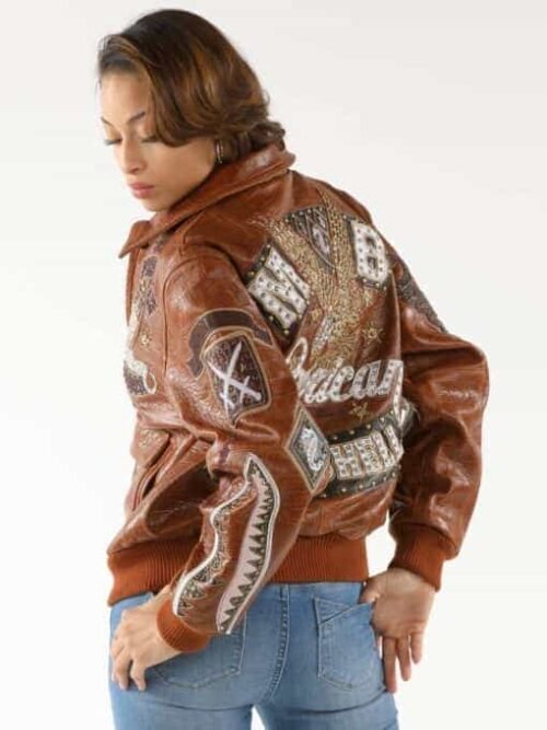 Pelle Pelle Fur American Bombshell Brown Leather Jacket - Image 3