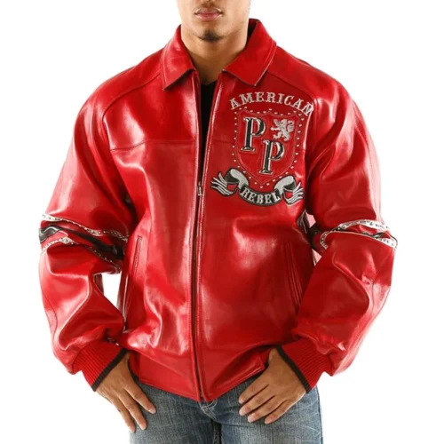 Pelle Pelle Men’s American Rebel Red Leather Jacket