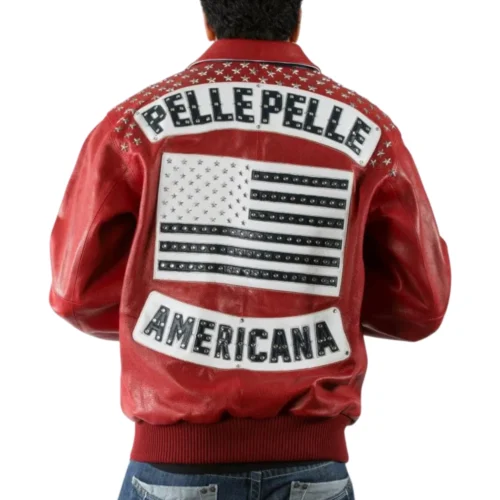 Alternative view of Pelle Pelle Men's Americana Red Leather Jacket