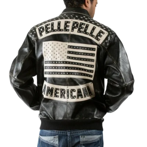 Alternative view of Pelle Pelle Men's Genuine Black Americana Leather Jacket