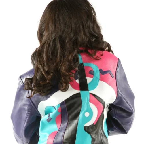 Pelle Pelle Purple Picasso Plush Bomber Leather Jacket - Image 3