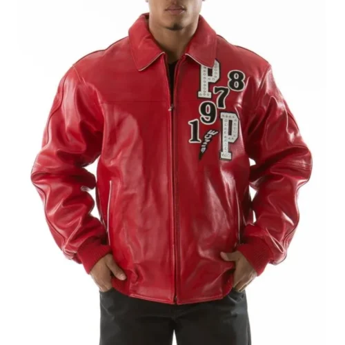 Pelle Pelle Red Come Out Fighting Leather Jacket