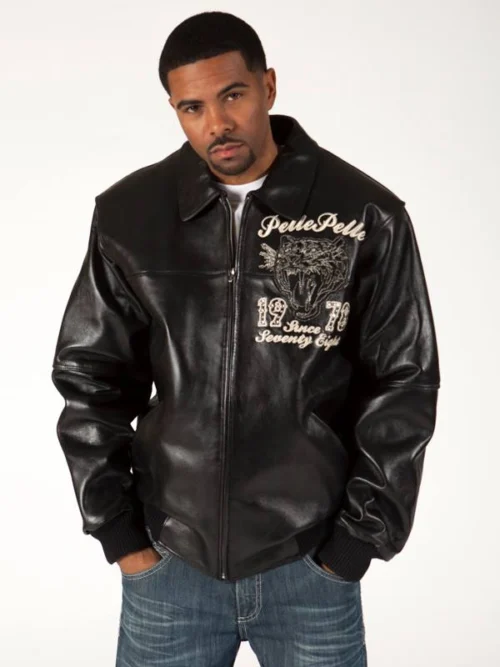 Pelle Pelle World Finest Tiger Black Leather Jacket