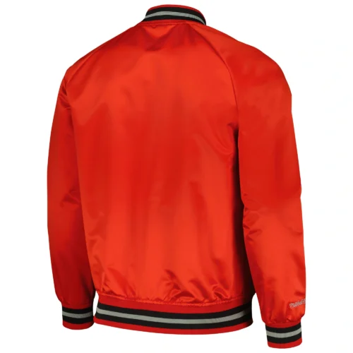 Alternative view of Toronto Raptors Classics Throwback Wordmark Raglan Red Jacket