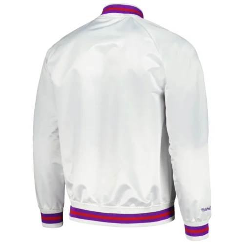 Alternative view of Toronto Raptors Classics Throwback Wordmark Raglan White Jacket