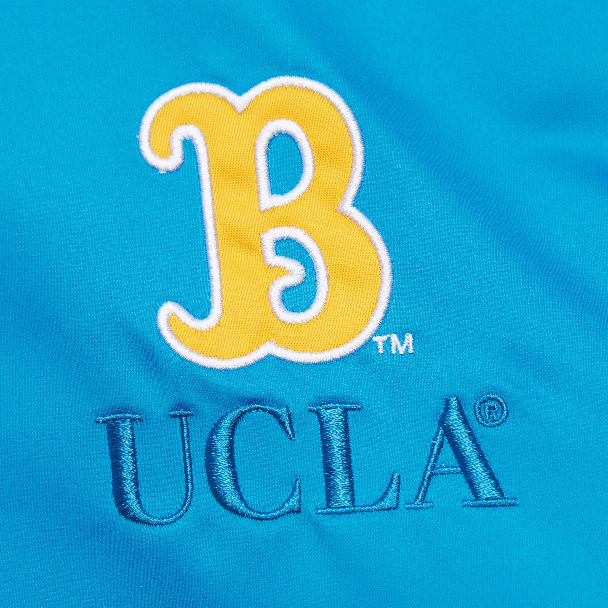 UCLA Bruins OG 3.0 Vintage Full-Snap Blue Satin Varsity Jacket - Image 3