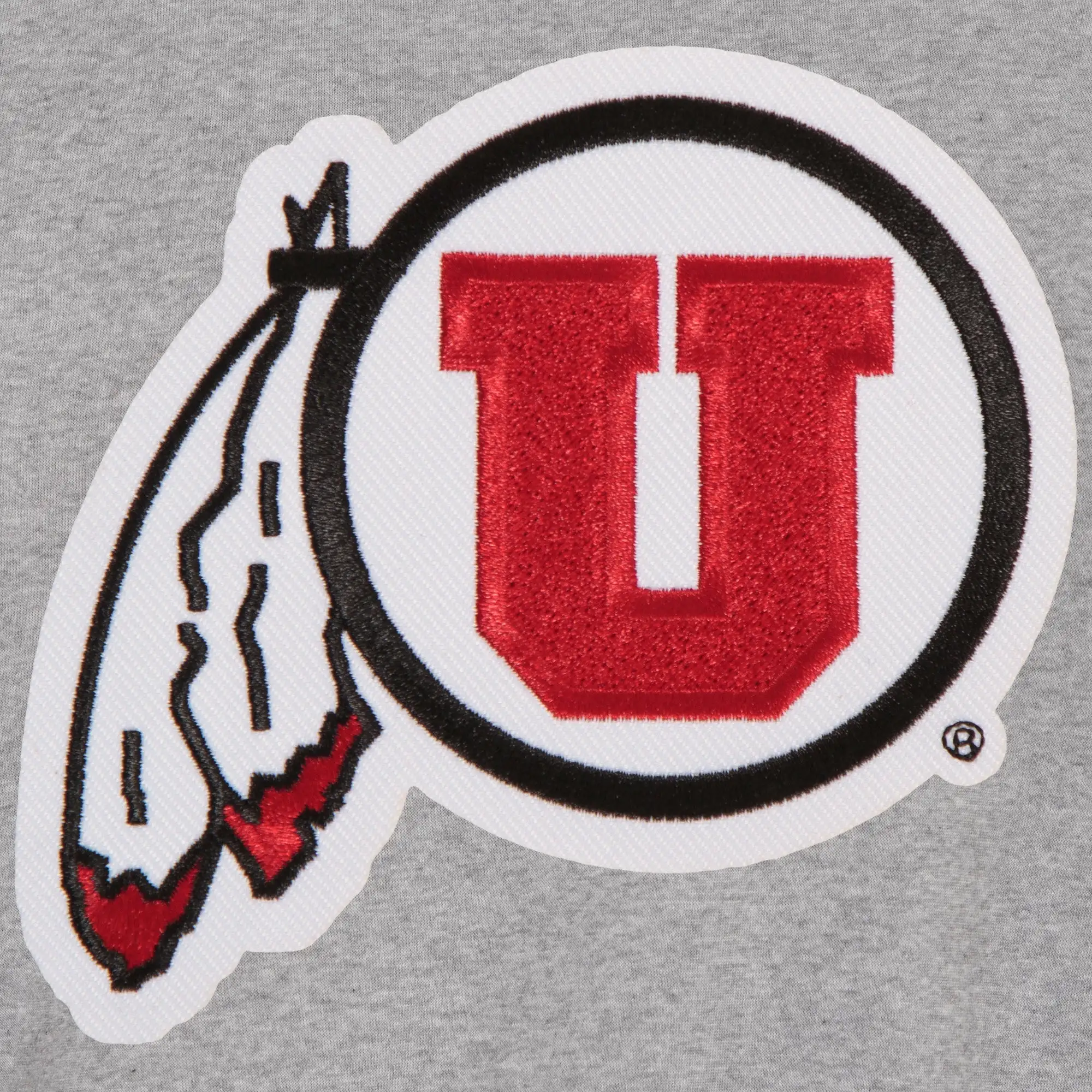 Utah Utes Two Tone Full Wool Gray/Black Varsity Jacket - Image 3