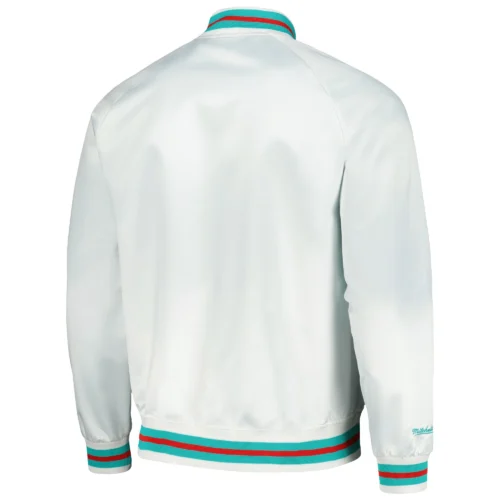 Alternative view of Vancouver Grizzlies Classics Throwback Wordmark Raglan White Jacket
