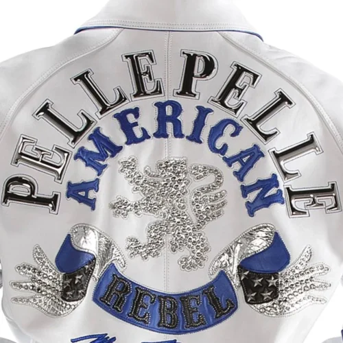 Pelle Pelle Men’s American Rebel White Leather Jacket - Image 3