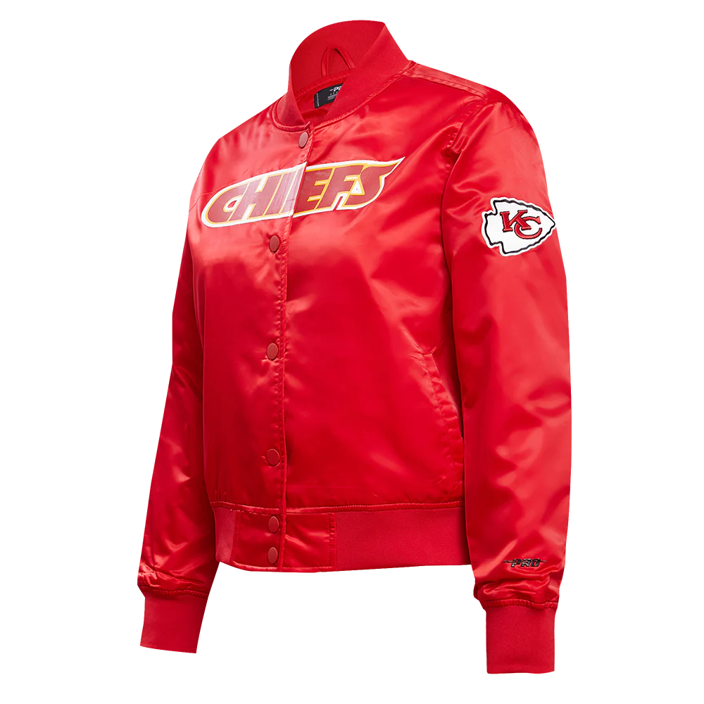 Alternative view of Woman's Kansas City Chiefs Classic Red Satin Varsity Jacket