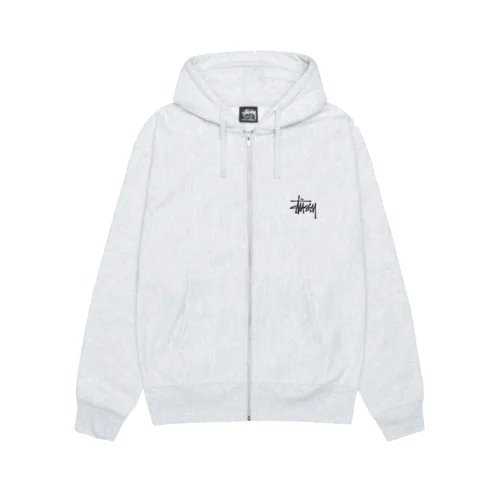 Alternative view of Stussy Basic Curry Full Zip Gray Hoodie
