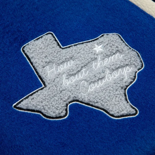 Dallas Cowboys Golf Wang Wool & Leather Varsity Jacket - Image 4