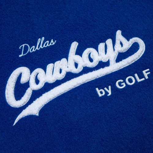 Dallas Cowboys Golf Wang Wool & Leather Varsity Jacket - Image 3