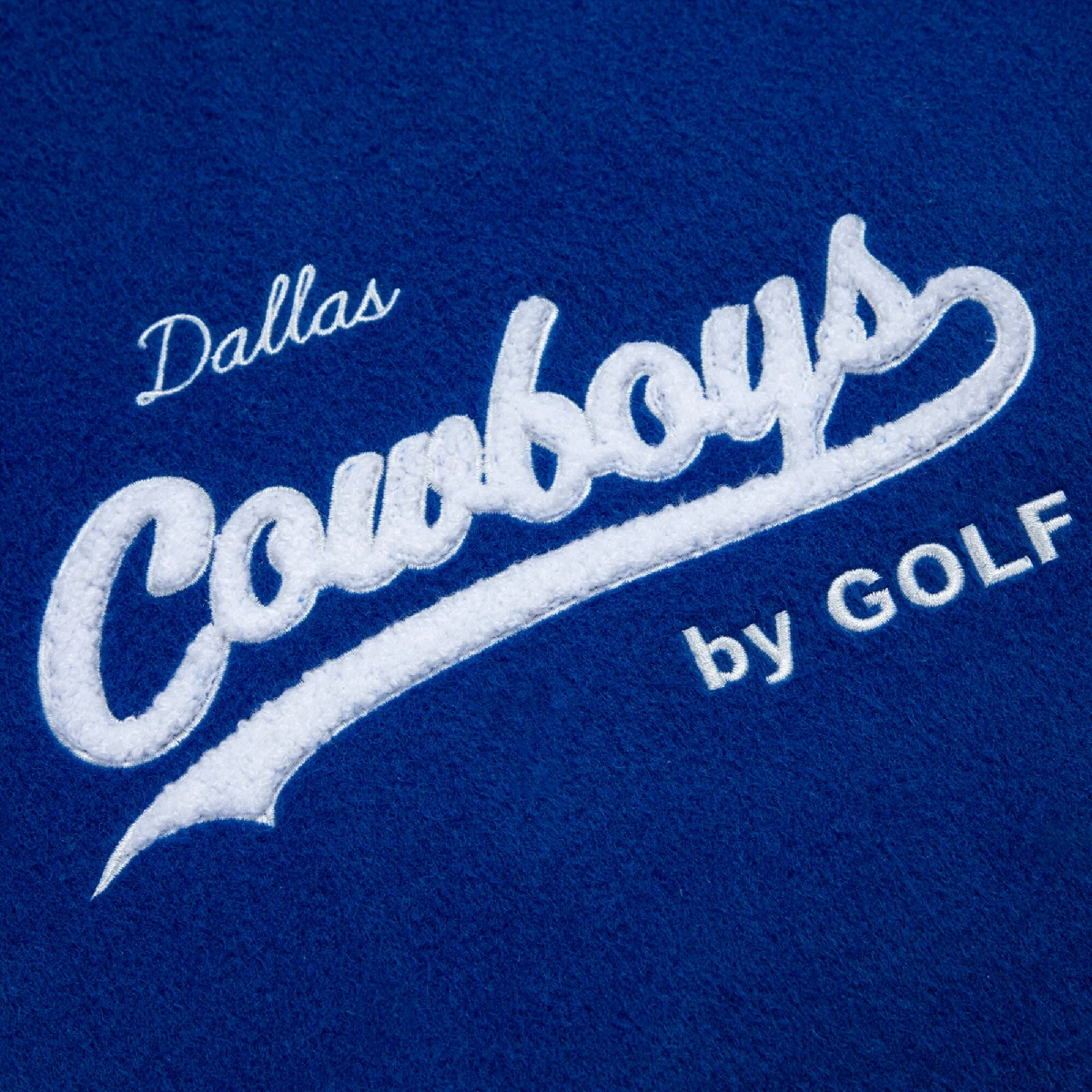 Dallas Cowboys Golf Wang Wool & Leather Varsity Jacket - Image 3