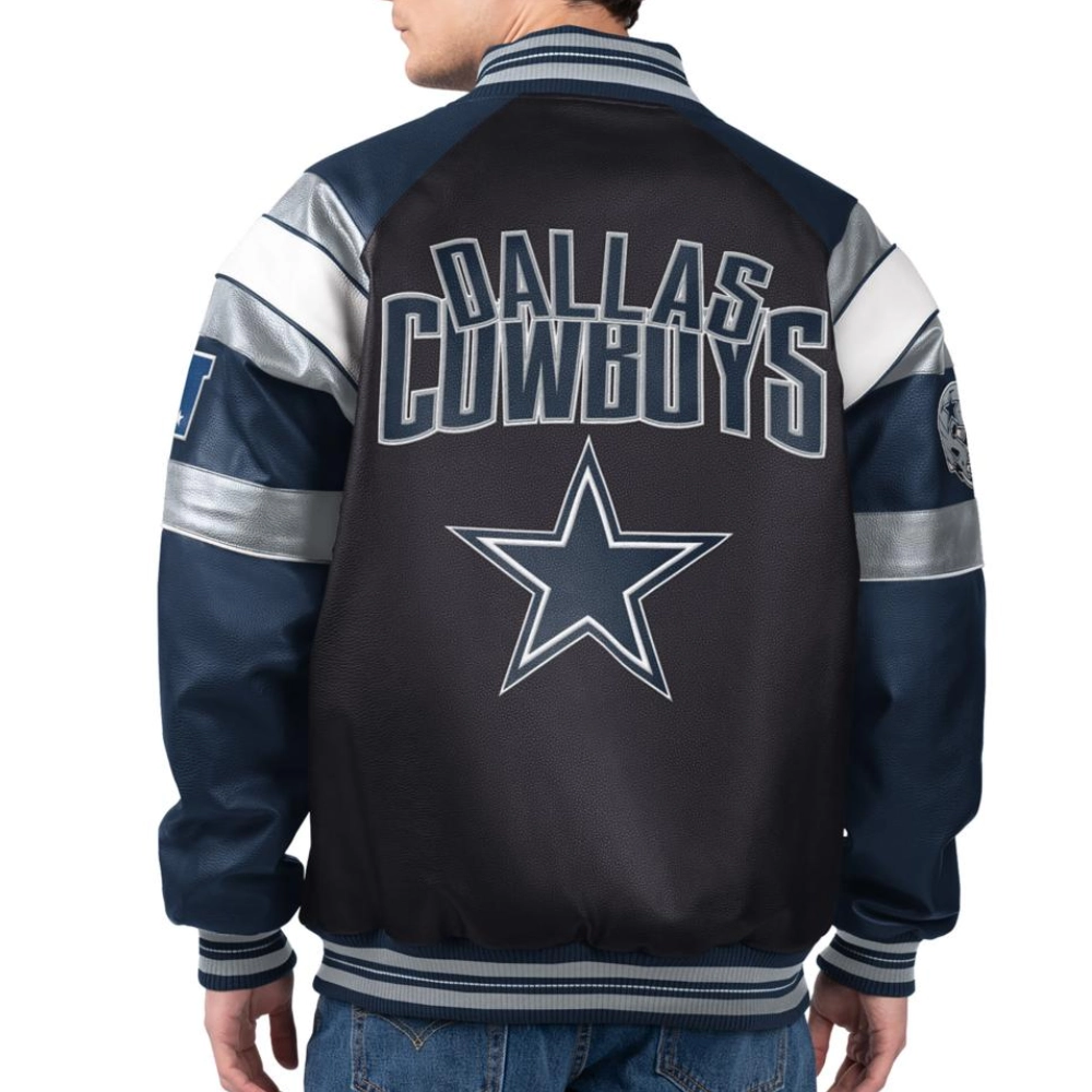 Dallas Cowboys Spirit Full Zip Leather Jacket - Image 2